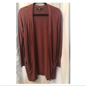 Maroon long sleeve cardigan